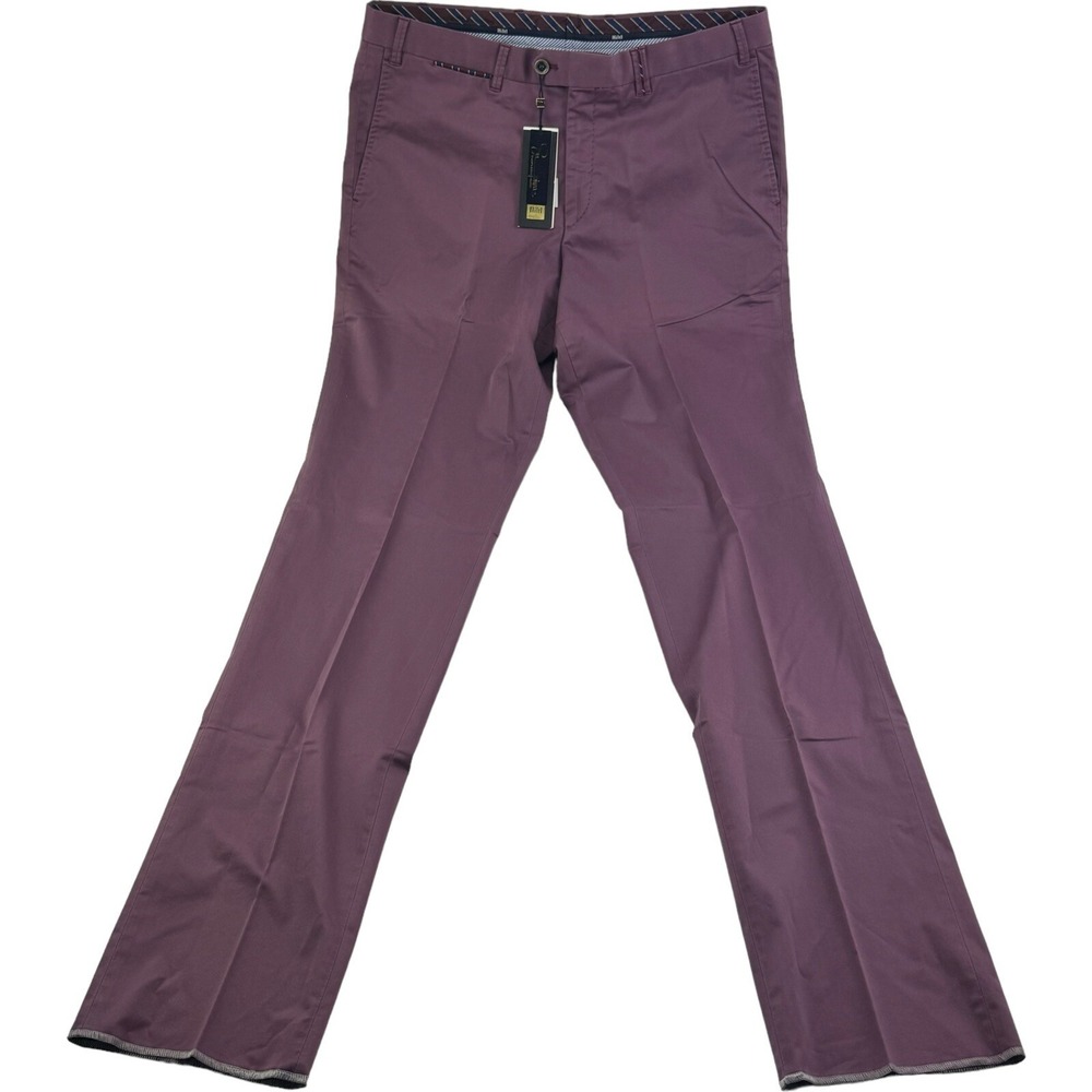 NWT Hiltl Plum Carlo Bonomi ZE200 Cotton Elastane Chino Pants Size 36X37 UF